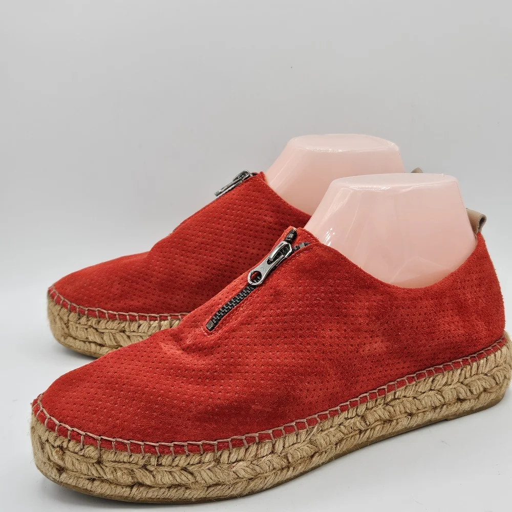 Eric Michael espadrille leather zip up shoes size 39 US 8.5 / 9